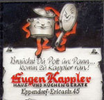 Werbeschild Eugen Kappler